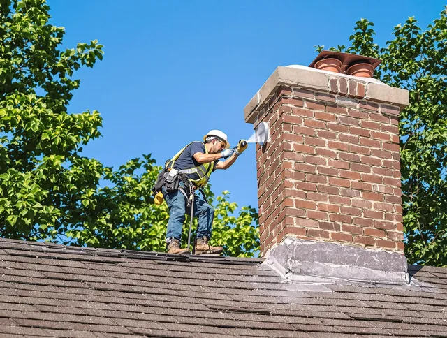 Sharon Chimney Sweep performing an inspection with advanced tools in Sharon, MA