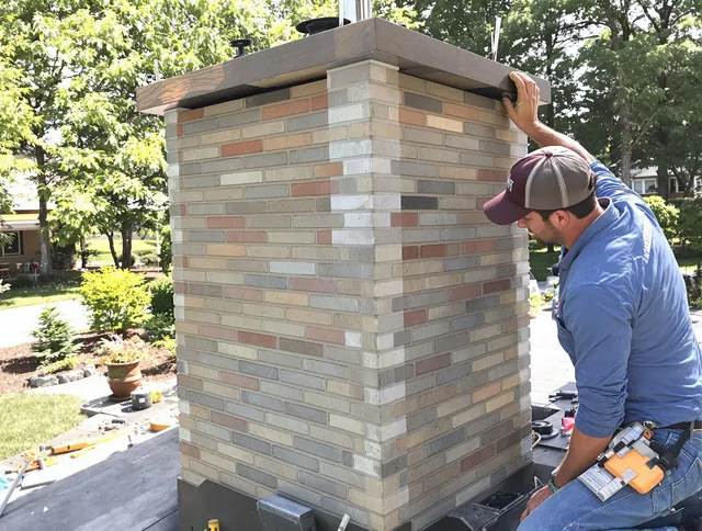 Sharon Chimney Sweep completing a modern chimney remodel in Sharon, MA
