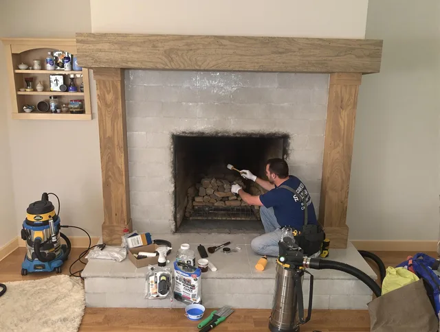 Detailed creosote removal process by Sharon Chimney Sweep in Sharon, MA