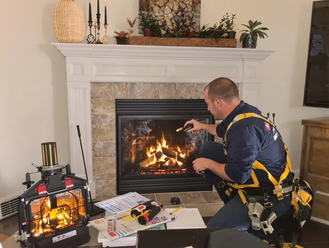 Safety-focused fireplace inspection by Sharon Chimney Sweep in Sharon, MA