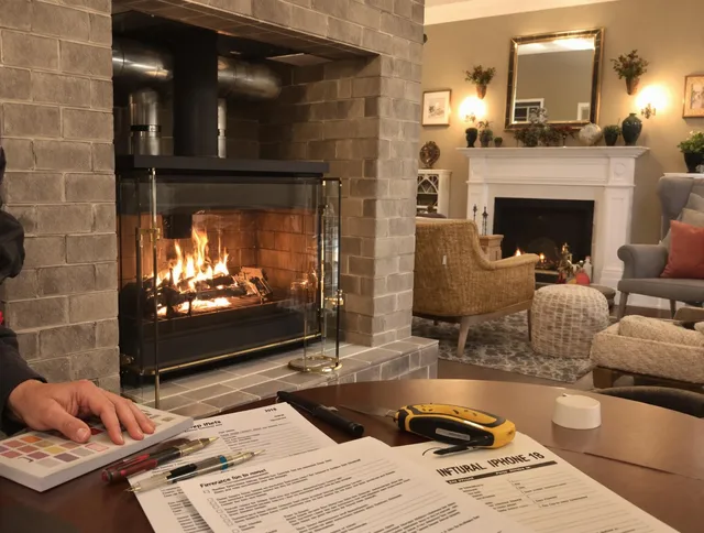 Sharon Chimney Sweep verifying fireplace safety measures in Sharon, MA
