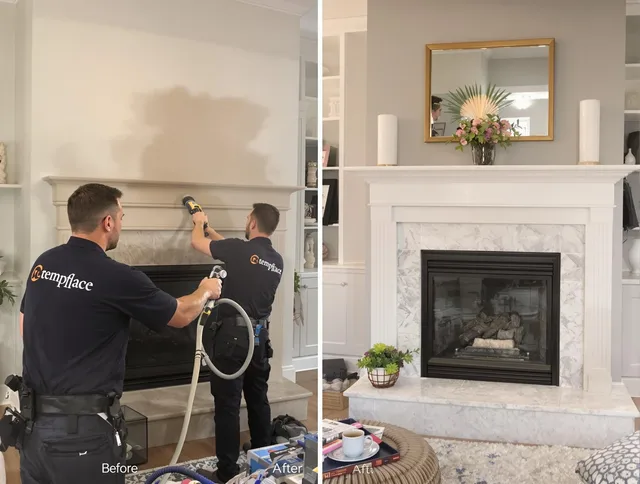 Professional soot removal by Sharon Chimney Sweep team in Sharon, MA
